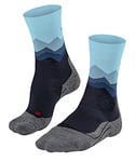 FALKE Women's TK2 Explore Crest W SO Wool Thick Anti-Blister 1 Pair Hiking Socks, Blue (Navy 6162), 2.5-3.5