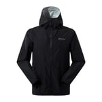 Berghaus Men's Deluge Pro Waterproof Shell Jacket | Adjustable | Durable Coat | Rain Protection, Jet Black 3.0, 3XL