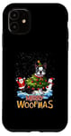 iPhone 11 Boston Terrier Merry Christmas Tree Lights Dog X-Mas Dogs Case