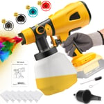 200W Paint Sprayer Brushless HVLP Paint Spray Gun for Dewalt 18V/20V Battery