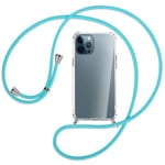 Collier pour Apple iPhone 12 Pro Max turquoise (A) Etui Coque avec cordon