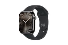 Apple Watch Series 10 GPS + Cellular 46mm Boîtier en Titane Ardoise avec Bracelet Sport Noir - S/M