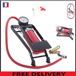 Pompe A Pied  Avec Manometre  Velo  Scooter -  modele rouge Gonflage Rapide