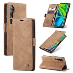 CaseMe Xiaomi Mi CC9 Pro / Mi Note 10 Pro / Note 10  Vintage Fodral - Ljusbrun