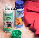 NIKWAX WATERPROOFING DUO PACK TECH WASH IN & TX DIRECT WASH 300MLS WINTER COAT