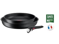 Tefal Ingenio L3999032, Stekset, Svart, Aluminium, Mineral, Svart, Termosteg