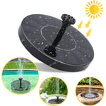 Vingo - Pompe de fontaine à énergie solaire Pompe solaire, pompe de bassin, fontaine, 190L/h 7V 1.5W 6 styles de fontaine - Noir