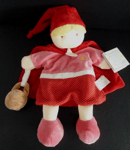 912. DOUDOU ET COMPAGNIE  marionnette Le petit chaperon rouge rose panier NEUF