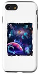 Coque pour iPhone SE (2020) / 7 / 8 Sea jellies Wild Pet Animal Universe Galaxy Stars Jellyfish