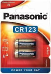 2X Panasonic 123 CR123A CR123A CR123AL 3V Photo Lithium Battery