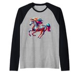 Hanoverian Design Hanoverian Horse Raglan Baseball Tee