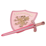 Konges Sløjd Princess Sword And Shield  Pink Glitter | Rosa | 01