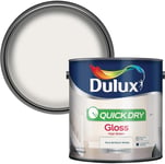 Dulux Quick Dry Gloss Paint For Wood And Metal Pure Brilliant White 2. 5 Litres