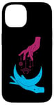 Coque pour iPhone 14 Galaxie, planète, lune, univers, mains lunaires