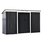 OutSunny Garden Shed 1.3 x 2.8 x 1.72 m Dark Grey