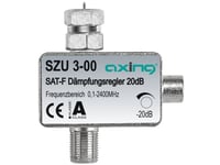 Axing Szu 3-00, 0,0001 - 2,4 Ghz, 20 Db, Silver, F-Female/F-Male, Gjuten Aluminium