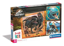 Clementoni Jurassic World, with 48 Pièces, Supercolor, Puzzle pour Enfants, Fabriqué en Italie, 25314, Multicolor