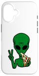 Coque pour iPhone 16 Alien Loving Pizza, ET, vaisseau spatial, zone 51, OVNI, UAP, DRONE