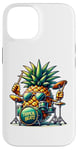 Coque pour iPhone 14 Batterie Ananas Tropical Beats Musique