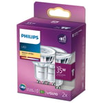 Philips 2-pack Led Gu10 Spot 35w 255lm Vit