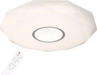 Polux Plafond Taklampa Diamond 313508 Polux Geometrisk Led-Armatur För Utanpåliggande Montage 36W 3000K - 6500K Badrum Vit