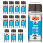 Hycote Colour Spray Paint Aerosol XDFD107 Ford Rio Brown 150mL Fast Drying x12