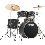 Tama IP50H6WBN-BOB Imperialstar Blacked Out Black 5-Piece Drum Kit + Cymbals