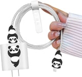 Kits Protecteur De Câble Mignon Pour Chargeur Compatible Avec Iphone, Protege Câbles Avec Modèle De Panda 3D Pour Fille Enfant, Protecteurs Pour Raccords De Câbles Ligne De Données Usb - Bla[Q1282]