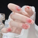 Romantic Pink Fake Nials French Press on Nails Fashion False Nails  DIY