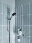 Kit de douche sans robinetterie avec douchette 2 jets + flexible + barre chrome, Grohe Vitalio Comfort 110