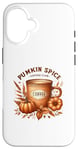 Coque pour iPhone 16 Pumpkin Spice Coffee Club Autumn Vibes Cosy Season Automne