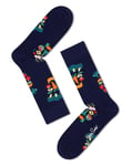 HAPPY SOCKS | Womens Mens Unisex Navy Blue Healthy Glow Fun | UK 4-7 EU 36-40