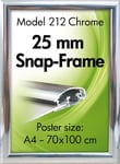 Alu Plakatramme, Snap-frame, A3, Krom