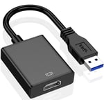 USB till HDMI-adapter, USB 3.0/2.0 till HDMI 1080P videografik