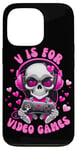 Coque pour iPhone 13 Pro V est pour les jeux vidéo Skull Headphones