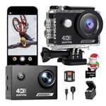 Yolansin 4K Waterproof Action Camera: 64G SD Card 131ft Underwater Camera,HD 20MP Waterproof Camera,WiFi Sports Cameras with 2 Batteries Helmet Mount Accessories Kits