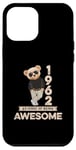 Coque pour iPhone 12 Pro Max 63ème anniversaire homme femme 1962 original ours en peluche Awesome