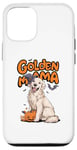 iPhone 15 White English Cream Golden Retriever Golden Mama Halloween Case