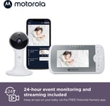 Motorola Baby Monitor VM64 Night Vision, App, Magnetic, Two-way Talk