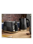 Russell Hobbs Groove Kettle &Amp; Toaster Bundle - Black