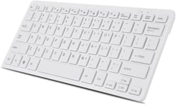 Mini Clavier Filaire Mince Portable 78 Touches USB multim?dia Petit, Large compatibilit? Convient pour PC, Ordinateur, Apple Mac, Ordinateur Portable, Windows(Blanc)