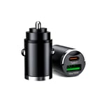 100 W USB-autolaturi, kaksiporttia, pikalatausautopuhelinlaturi iPhonelle Samsung Xiaomi Quick Charge 3.0 Type C -laturi autossa