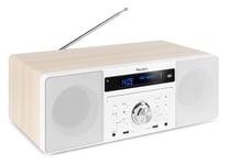 Audizio PRATO Allt i ett system CD, DAB+, Vit, Allt i ett system FM-radio, DAB-radio, Bluetooth, USB MP3 & CD-spelare - Modell PRATO vit färg