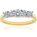 Diamant L'Eternel Womens Eternity Ring, 18ct Yellow Gold IJ/I Round Brilliant Certified Diamond 0.75ct Weight - Size N