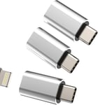 Adaptateur Lightning Femelle Vers Usb C Mâle(Lot De 3) Pour Iphone16 15 Pro Câble Pour Apple Jack Type C Connecteur Chargeur Pr Pour Ipad Voiture Accessoire Compatible Avec Samsung Galaxy S2[Q1071]