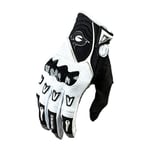 O'NEAL | Gant vélo Moto | MX MTB DH FR Descente Freeride | 4-Way Stretch, Protection des Phalanges en Carbone, Impressions Silicone, Nanofront® | Gants Butch Carbon | Adulte | Blanc Noir | Taille M