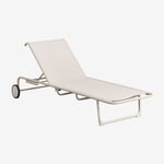 Chaise Longue Inclinable En Aluminium Leyanis Tapioca Beige