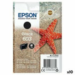 Original Bläckpatron Epson P-2100, 3100, 4100 / WF-2830DWF, 2850DW - Nº 603 Svart (10 antal)