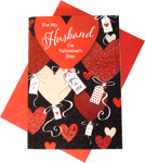 (313) Single Valentine Card - For My Husband On Valentine's Day (Size O)