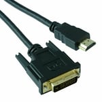 3m HDMI to DVI-D Male Plug Cable Lead PC Laptop to TV Adapter Converter